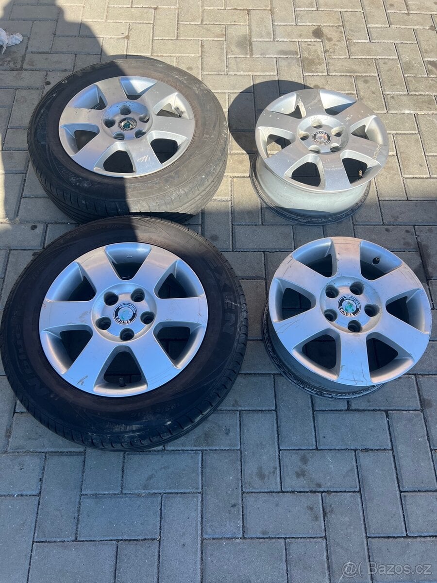 Alu kola 5x112 / R15 (letní pneu )