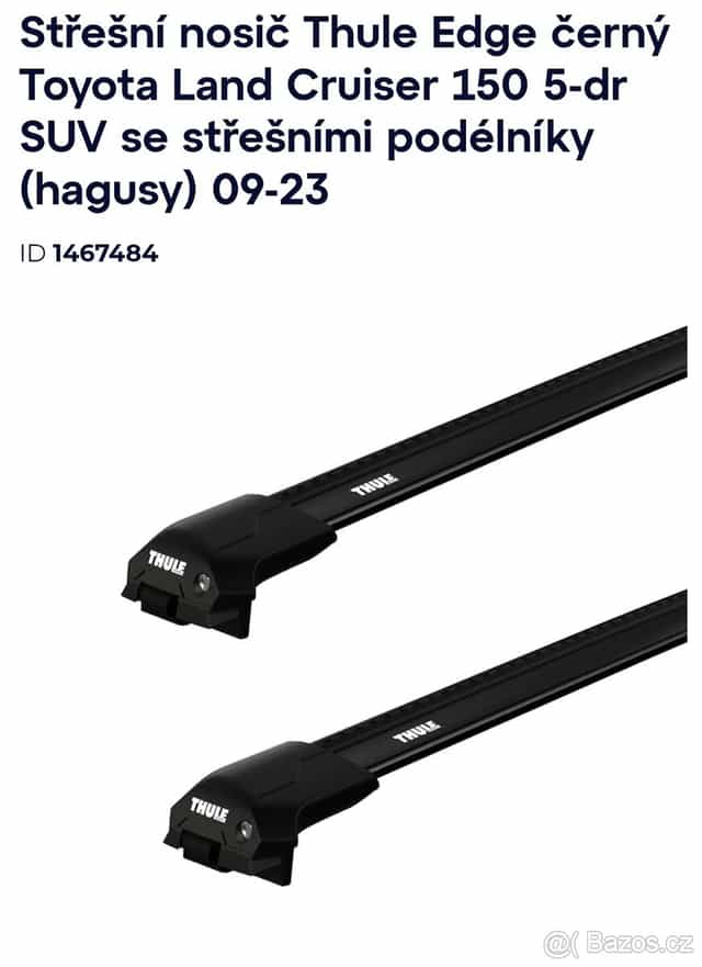 Příčníky Thule černé pro Toyota Land Cruiser 150
