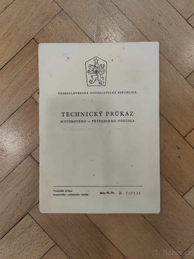 PLATNE DOKLADY SIMSON S51 ENDURO 1987