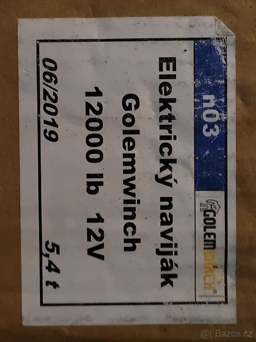 Elektrický naviják Golemwinch 12000 - 5,4t na 12V