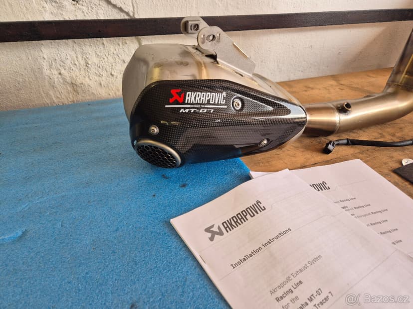 Prodám homologovaný výfuk AKRAPOVIČ na YAMAHA MT-07