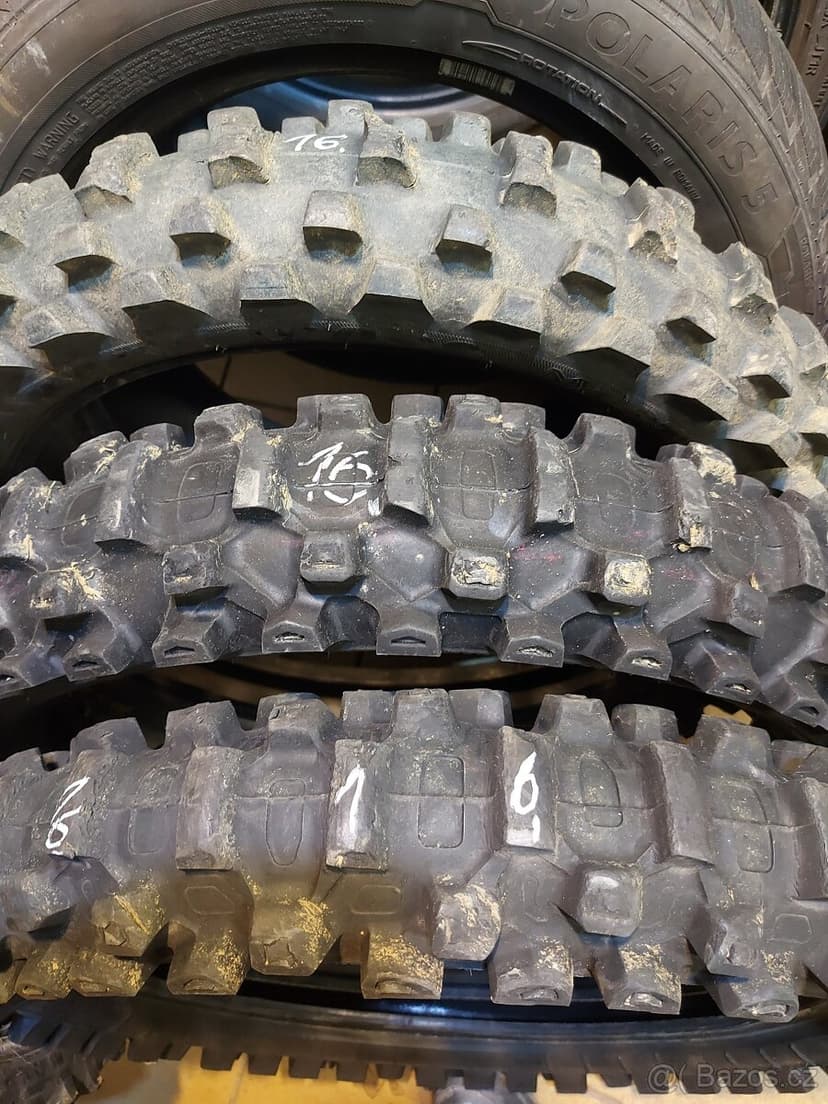 Terénní moto pneu, drapáky 110/90 19, 80/100 21, 90 100/16