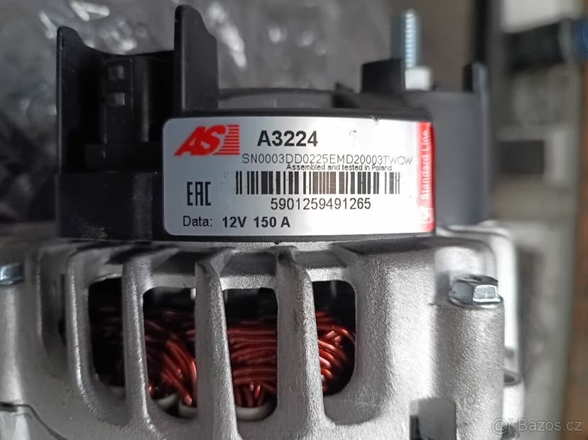 NOVÝ alternátor AS-PL A3224 Renault, Volvo, Nissan, Opel,..