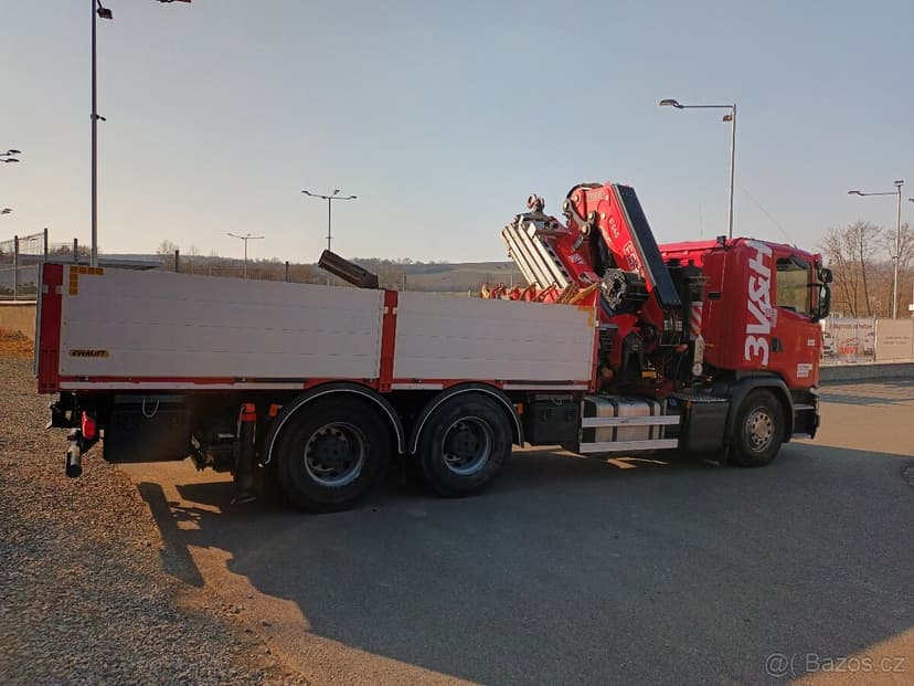 Scania G410 +Fassi 545+valník,ČR,1MAJ