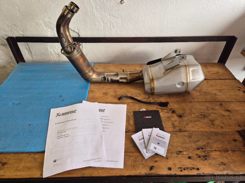 Prodám homologovaný výfuk AKRAPOVIČ na YAMAHA MT-07