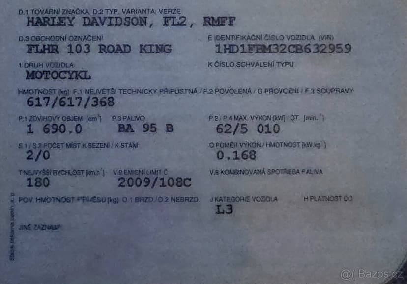 Harley davidson Road king FLHR 103