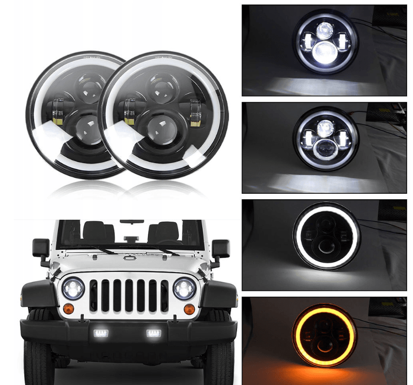 LED Svetlomety Okrúhle 178mm (Angel Eyes)